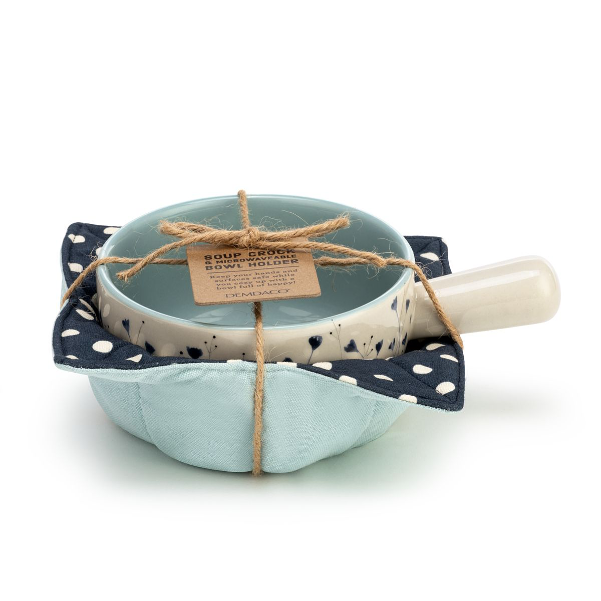 Demdaco Blue Blossoms Soup Crock and Bowl Cozy 2Piece Set Bass Pro Shops